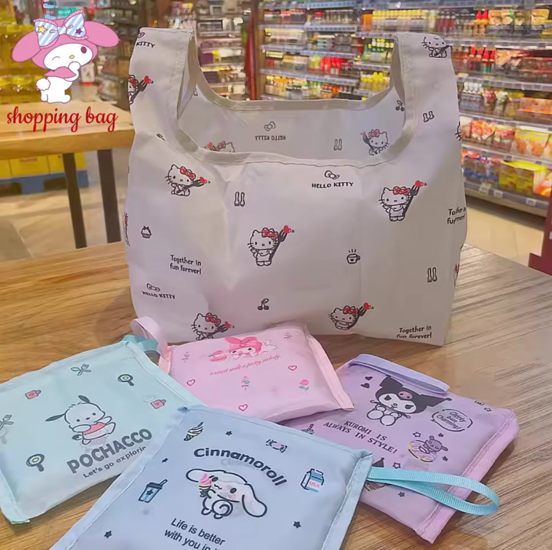 Reusable Kawaii Shopping Bags