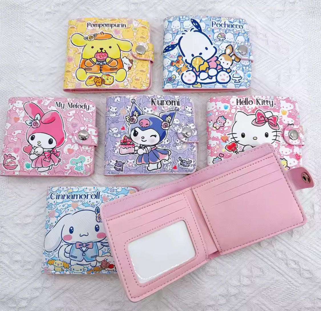Kawaii Sanrio Button Wallets