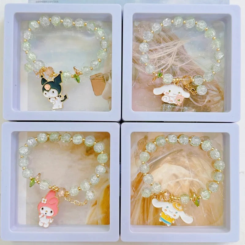 Handmade Crystal Beads Charm Bracelet Sanrio & Friends