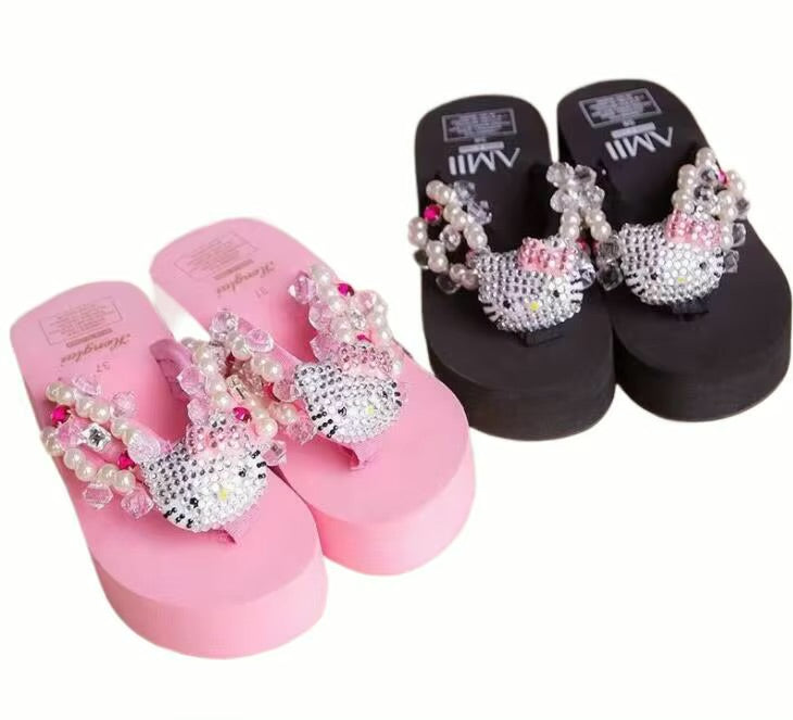 Hello Kitty Platform Shoes Slippers