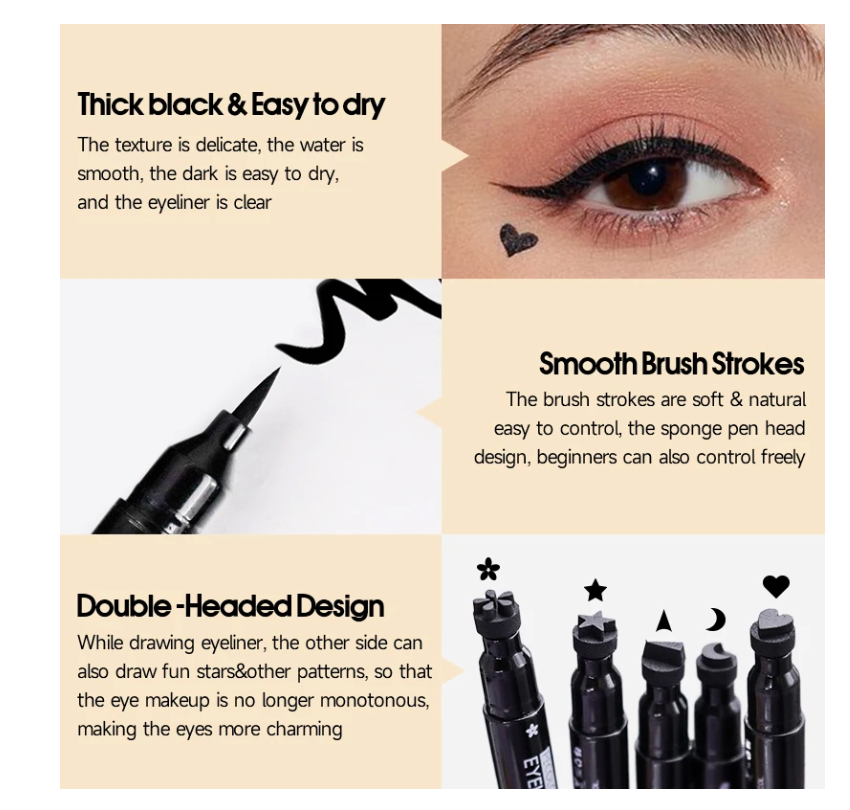 Stamp Liquid Eyeliner Black Heart