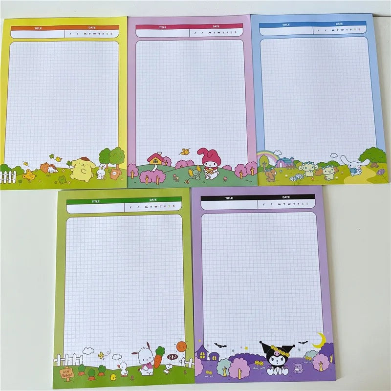 Kawaii Notepad Sanrio & Friends