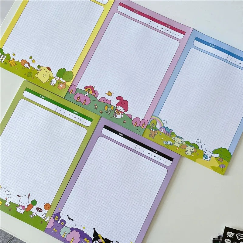 Kawaii Notepad Sanrio & Friends