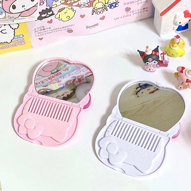 Kawaii Mirror with Comb Set Sanrio & Friends