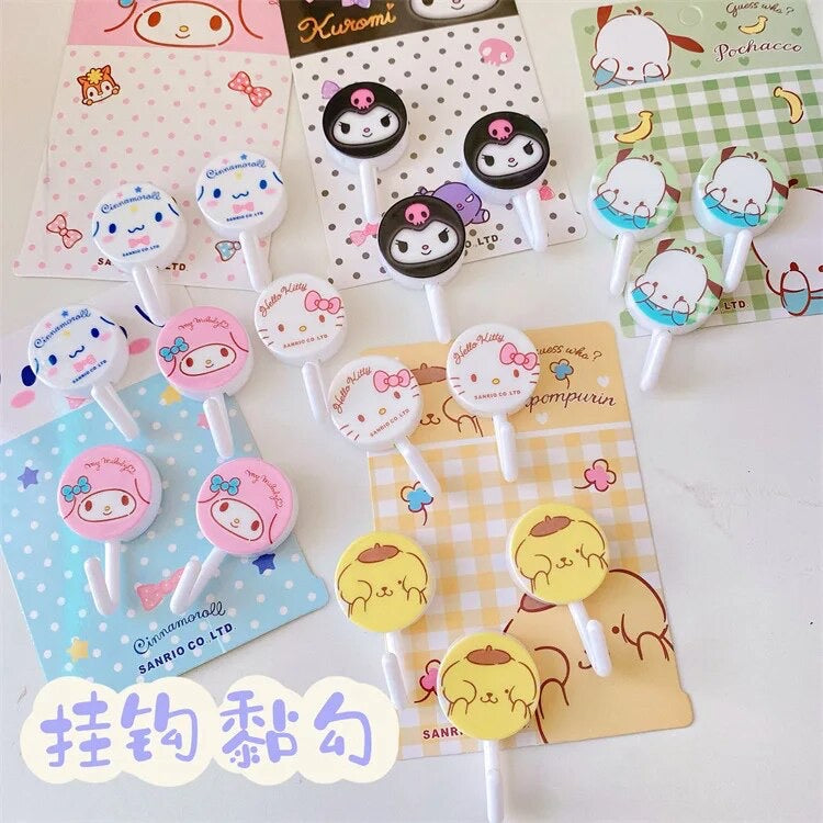 Adhesive Hooks Sanrio & Friends