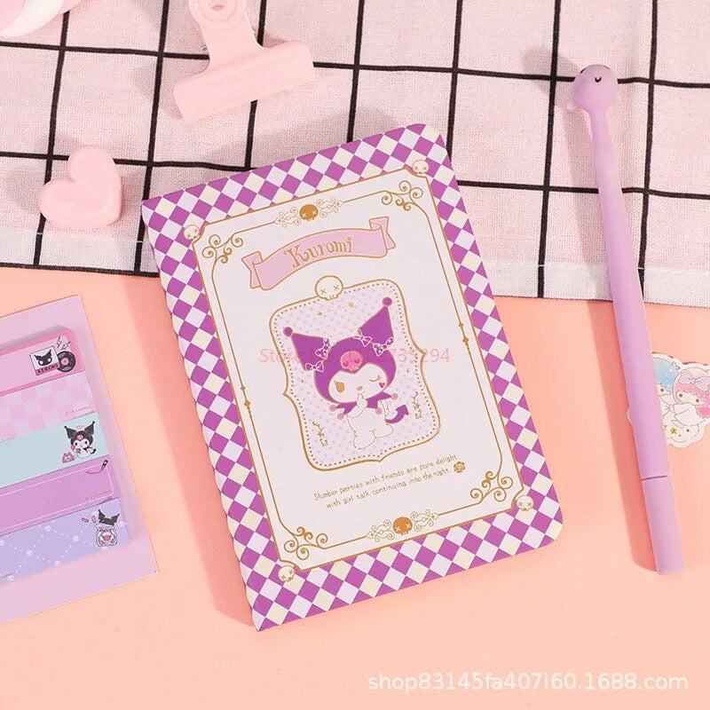 Kawaii Checkers Small Notebook Sanrio & Friends