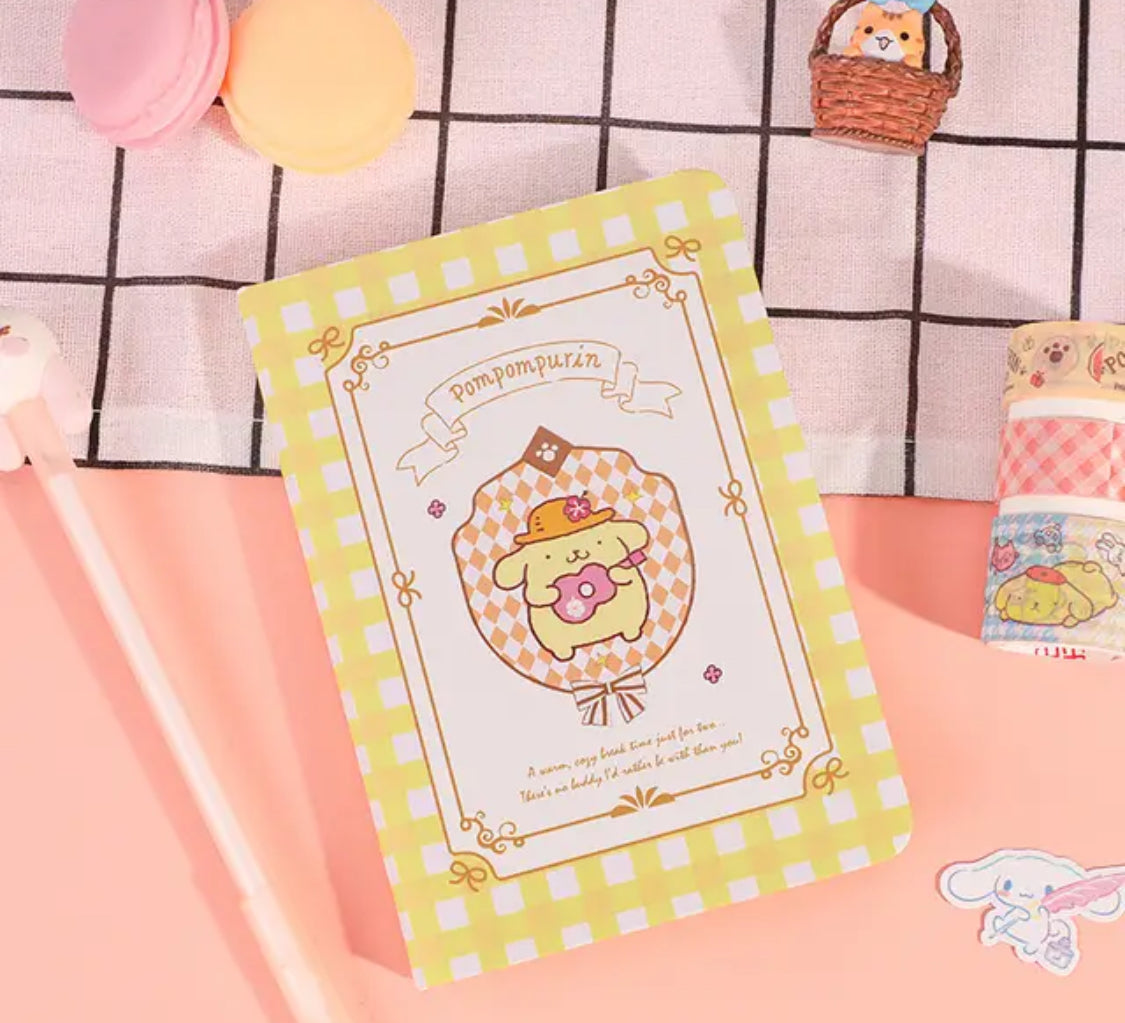 Kawaii Checkers Small Notebook Sanrio & Friends