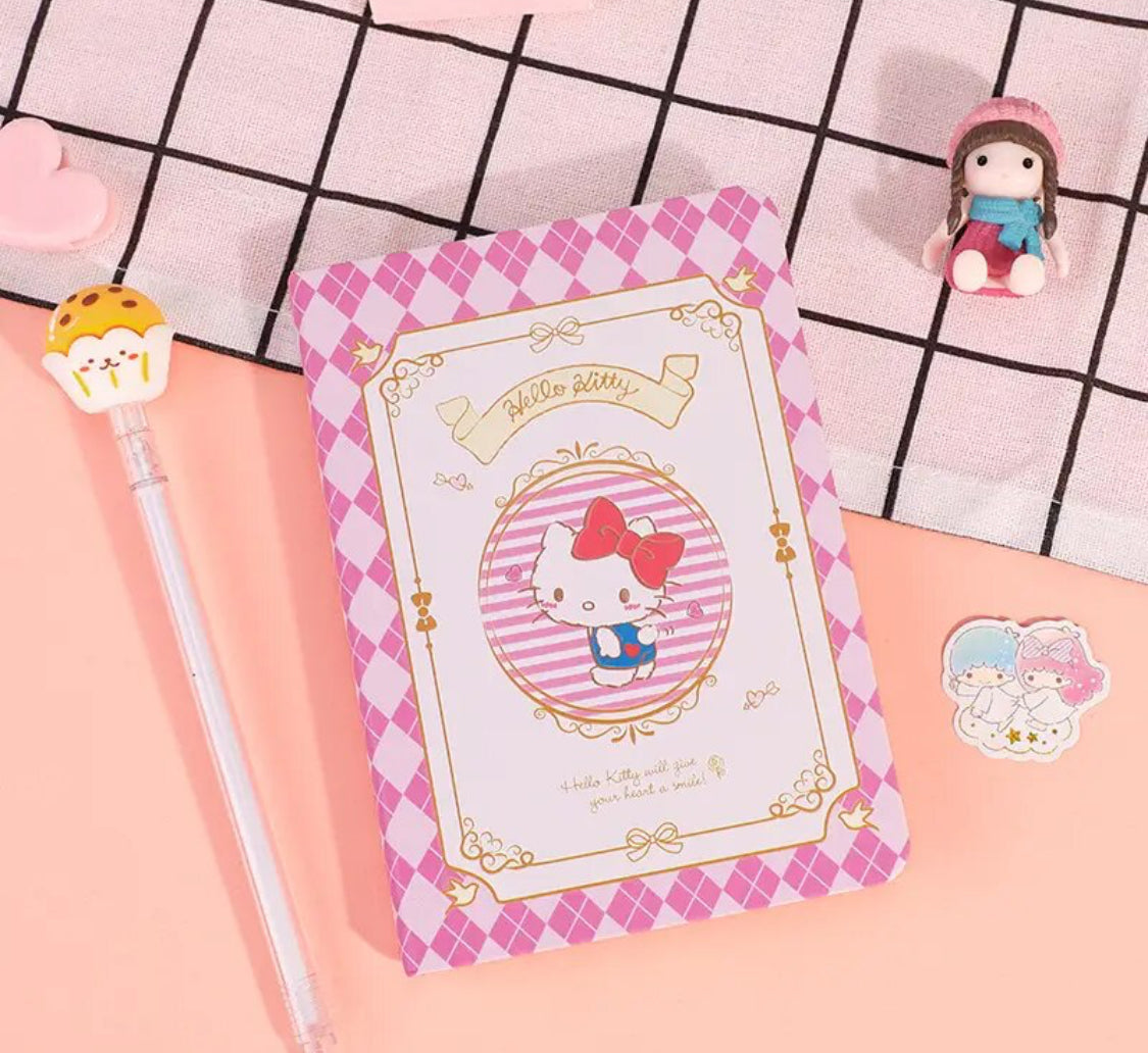 Kawaii Checkers Small Notebook Sanrio & Friends