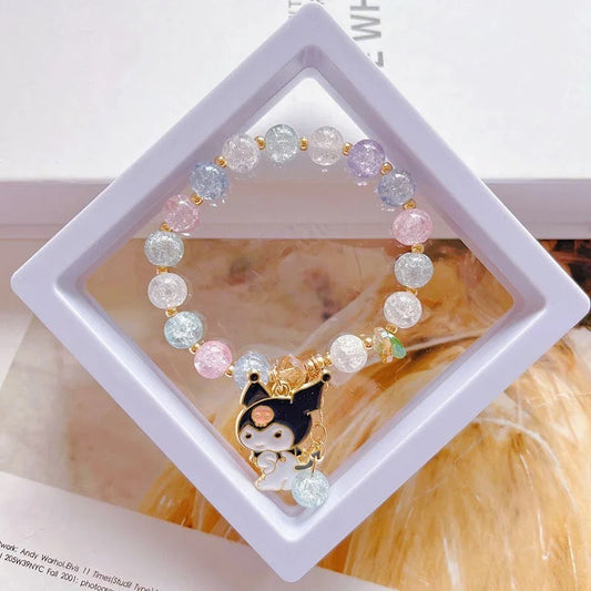 Handmade Crystal Beads Charm Bracelet Sanrio & Friends