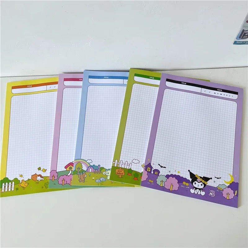 Kawaii Notepad Sanrio & Friends