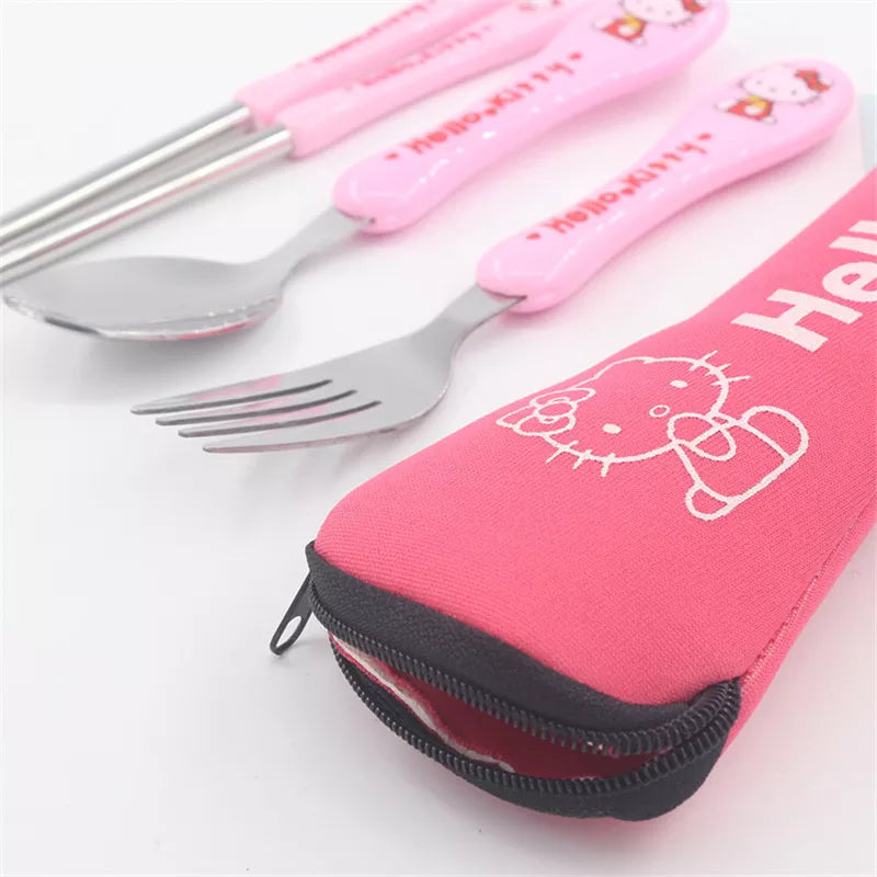 Travel Stainless Steel Silverware Sanrio & Friends