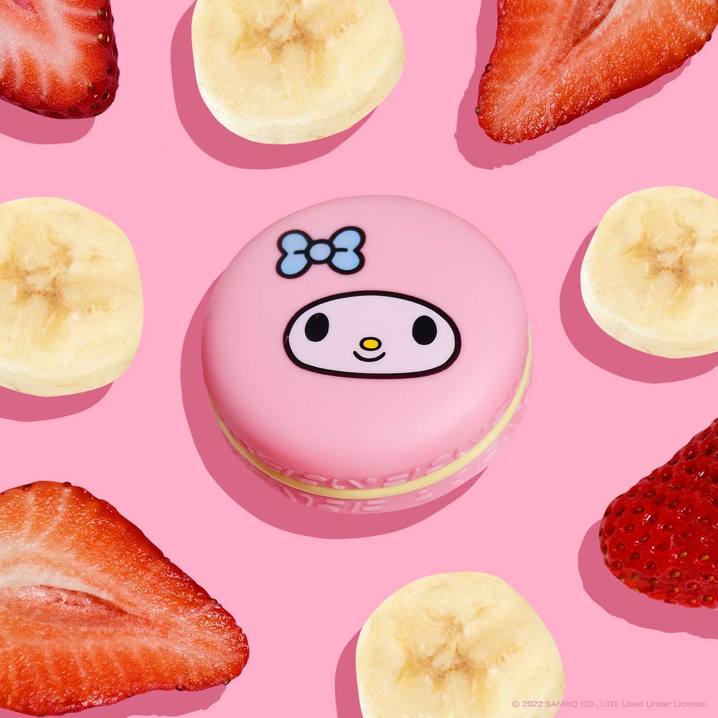 My Melody Macaron The Crème Shop Lip Balm - Strawberry Banana