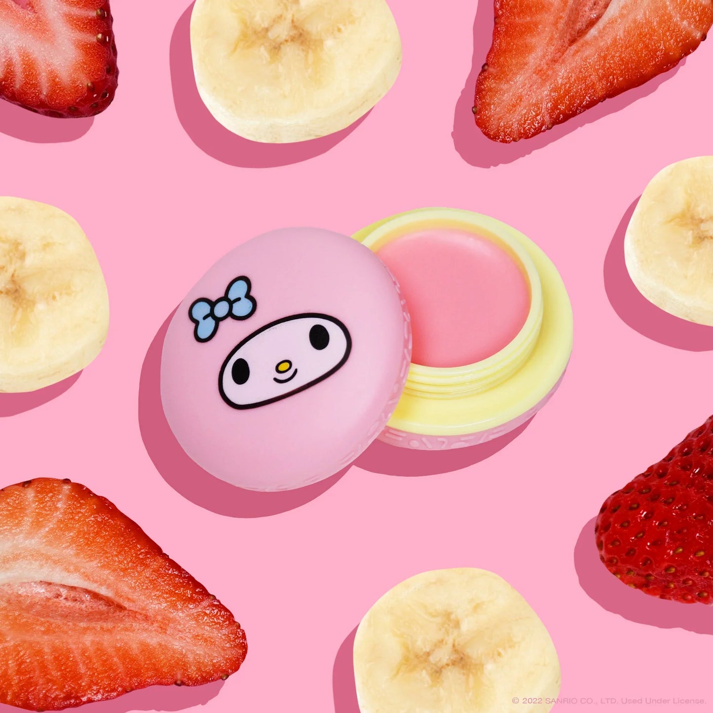 My Melody Macaron The Crème Shop Lip Balm - Strawberry Banana